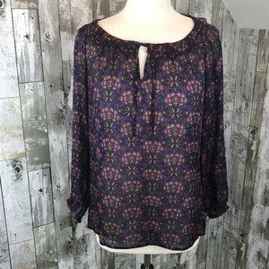 Loft womens blouse medium purple